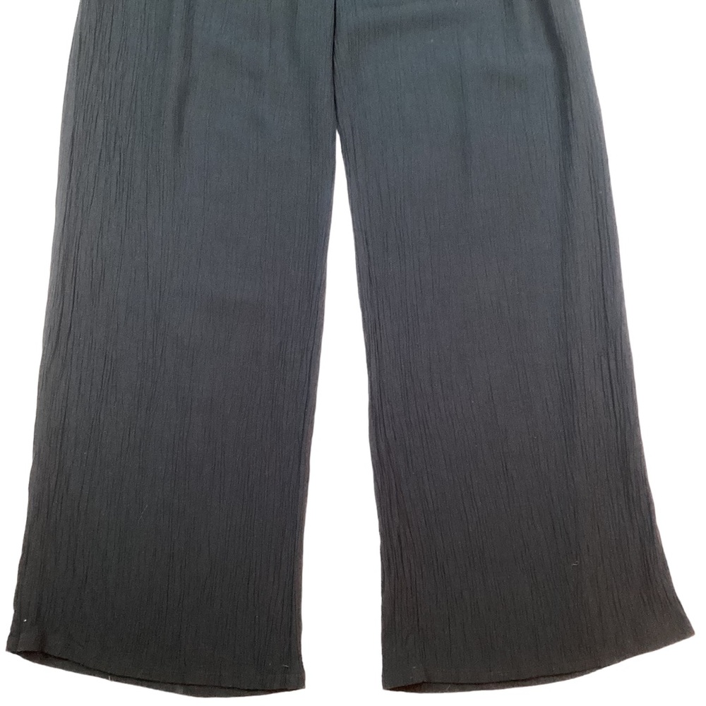 Three Dots Wide Leg Pant Black Crepe - Picture 9 of 14